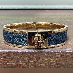 Tory Burch Icon Bracelet navy & Gold new